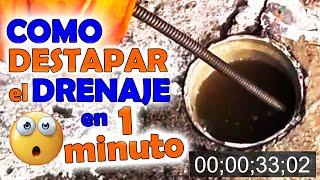 ► Como DESTAPAR un DRENAJE muy TAPADO de CASA en 1 MINUTO