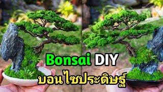 ต้นไม้ประดิษฐ์ บอนไซเกาะหินDIY | MOS 2545 (ขายเเล้ว)