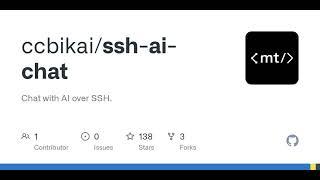 GitHub - ccbikai/ssh-ai-chat: Chat with AI over SSH.