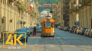 4K Turin, Italy - City Life Video with City Sounds - Top Italian Destinations