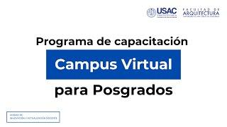 Programa de Capacitación Campus Virtual para Posgrados