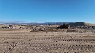 am  Morgen 7.3.25.Erdbewegungen am Strand von Maspalomas,