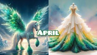 choose your birthday month and unlock your gorgeous ballgown with matching unicorn