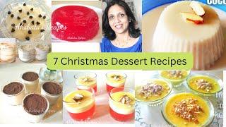 7 Christmas desserts Recipes|after meals dessert@akshatasrecipes#dessert#noccok#nobaking#easy#food