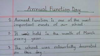 10 lines Essay on Annual Function Day || Annual Function Day Essay in English