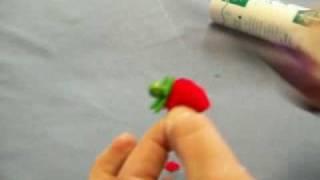 Strawberry Charm for Summer Jewelry by OneMinuteCrafts.com