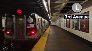 BMT 14 Street Line: (L) Trains @ 3rd Avenue (Morning Rush Hour)