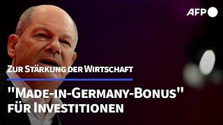 Scholz wirbt für "Made-in-Germany-Bonus" für Investitionen | AFP