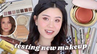 TESTING NEW MAKEUP  sigma x kelly gooch, unleashia, rare beauty + more!