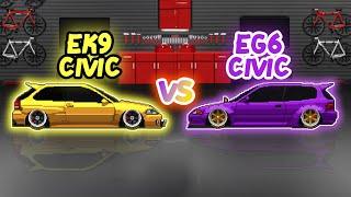 CIVIC VS CIVIC in PIXEL CAR RACER?!