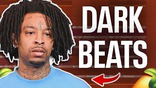 How To Make DARK SAMPLED Beats For 21 Savage  | FL Studio Tutorial