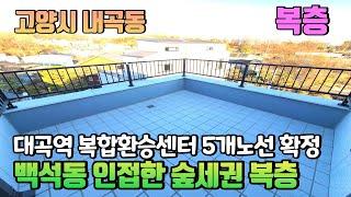 [고양시 복층빌라] 백석역,대곡역,곡산역 인접한 숲세권 복층 빌라. 일산 백석동 근거리 위치. 편의시설이 다양한 교통,문화의 최고 위치.