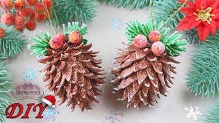  Шишки из фоамирана  Новогодние грушки для ёлки своими руками МК/DIY