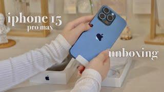 finally unboxing iphone 15 pro max ️ | accesories, cam test, set up 