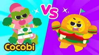 Junk Food vs Healthy Food Fun Songs for Kids | Cocobi