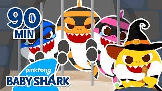 Thief Shark Family's Halloween Party | +Compilation | Halloween Episodes | Baby Shark Official