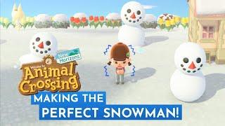 Making the PERFECT Snowman! Animal Crossing New Horizons Guide and Gameplay