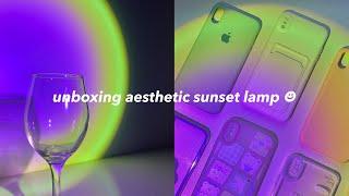 vlog | ༼ つ ◕_◕ ༽つ unboxing aesthetic sunset lamp 