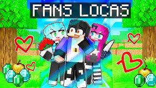 ¡2 FANS LOCAS vs 1 CHICO en UN BLOQUE en MINECRAFT!  RETO CHICAS vs CHICOS en MINECRAFT SRJUANCHO