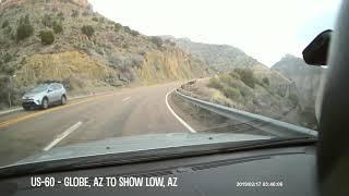 Drive US-60 E from Globe, AZ to Show Low, AZ