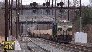 Freight and Passenger Trains on the Amtrak Keystone Corridor [4K]