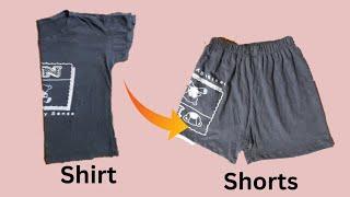 EASY DIY HOW TO MAKE SHORTS FROM A OLD T- SHIRT #normafrosales #sewing #diysewingtips