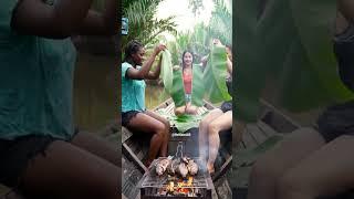 Steam & Sunlight – Women Grill Catfish While Banana Leaves Dry in the Morning Light #chefsteps