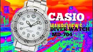 casio md-704 Diver's watch vintage 90s divers watch day-date