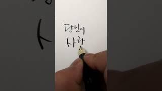 희망 메시지 - 만년필/딥펜/잉크/캘리그라피 #shorts