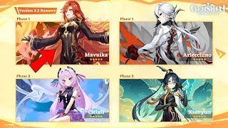 Version 5.3 BANNERS FINALLY CONFIRMED!! Mavuika & Arlecchino In 5.3 PHASE 1 BANNERS - Genshin Impact