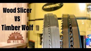 Bandsaw Resaw Blade Comparison:  Timber Wolf Bi-Metal vs Highland Woodworking "Wood Slicer".