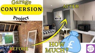 Amazing CONVERSION OF GARAGE INTO LIVABLE SPACE  /Studio flat /Before After COST of the Project UK