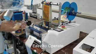 Semi-automatic round bottle labeling machine