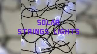Solar Outdoor String Lights 12 ft 23 LED Warm White Crystal Ball Lights for Garden Path, Party, Bedr