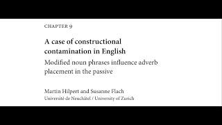 A case of constructional contamination in English-Guided reading by Prof. Martin Hilpert