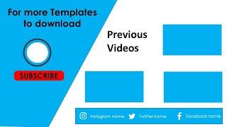 youtube end screen template premiere pro free download animated