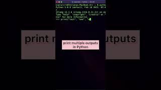 How to print multiple outputs in one line in Python