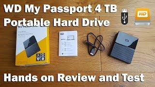 WD My Passport 4 TB Portable Hard Drive Hands on Review and Test