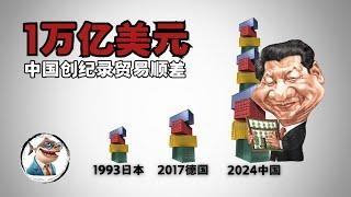 远超日德巅峰, 2024年中国贸易顺差创纪录 | 净出口 | 宏观经济 | 中美贸易