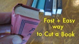 How to ● Cleanly and Accurately Cut a Book for fake book shelf