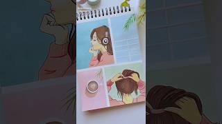 Aesthetic Girl Drawing #art #drawing #shorts