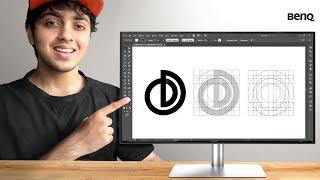 Design a Logo with me on BenQ Monitor | Design Process