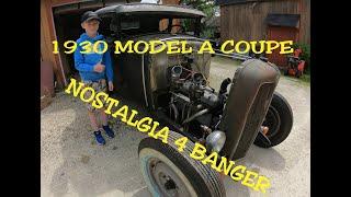 1930 Model A Coupe Hot Rod 4 Banger Nostalgia.  Chopped, Burns Dual Carb Intake, Winfield Head.