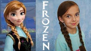 Anna & Elsa Hairstyle Frozen | Double braid Anna's Hairstyle Tutorial