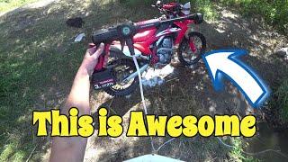 Best way to wash a Dritbike if you don't have a garage! GardenJoy Honda Crf250L #founditonamazon