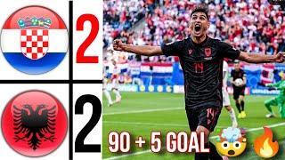 Croatia vs Albania (2-2) Euro 2024 | Highlights & Goals 2024 / Albania Goal 90+5 