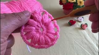 Очень простой квадратный мотив вязание крючком для начинающих #crochet #knitting #квадраткрючком