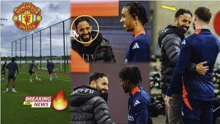 Wow️!! Ruben Amorim meets Manchester United players at Carrington training grounds ...#manunited