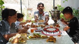 Two young boys prepared an Italian style breakfast for their parents