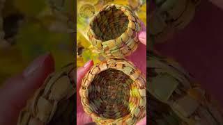 "Easy Way to Make a Large Basket from Palm Leaves#DIYBasket #TraditionalCrafts #CreativeIdeas#shorts